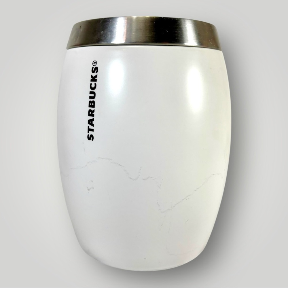 Starbucks Coffee 2011 Ceramic White Coffee/Tea Canister with Lid